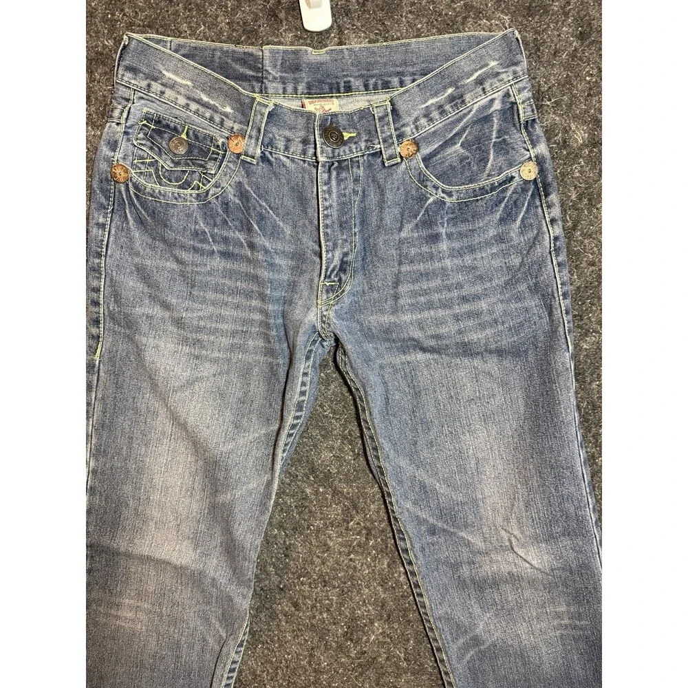 True Religion World Tour Section Straight Seat Jeans Men's Size 34x31. READ